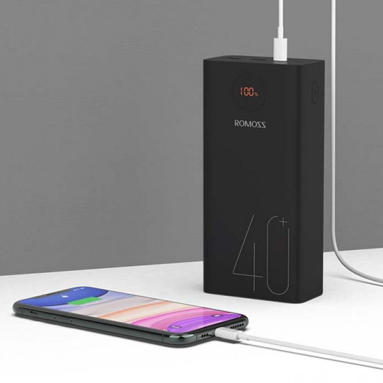Повербанк Romoss Zeus PEA40 40000mAh 18W із швидким зарядом Quick Charge 3.0 и PD 18W