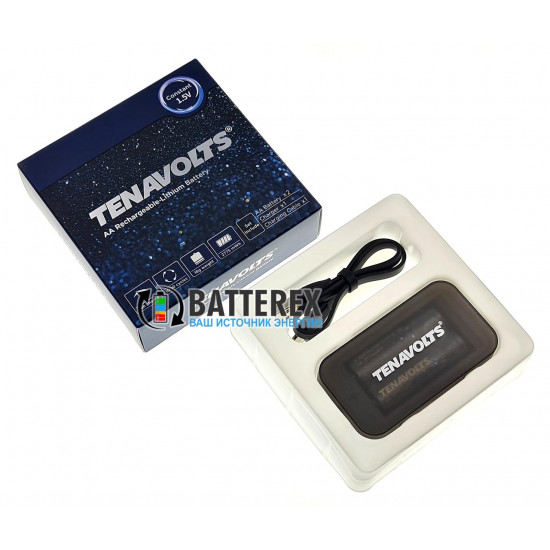 Зарядний пристрій Tenavolts TS-C3 на 2 акумулятори AA Li-ion + 2 акумулятори AA Li-ion 1,5V Tenavolts 2775mWh