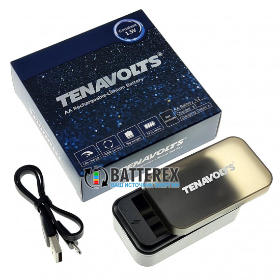 Tenavolts TS-C3 - зарядное устройство на 2 аккумуляторов Li-ion АА/AAA 1,5V