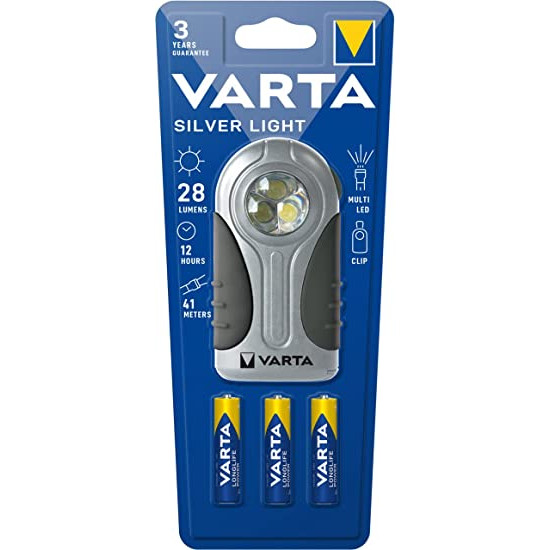 Ліхтар на кліпсі Varta Led Silver Light 16647 із живленням від 3хААА