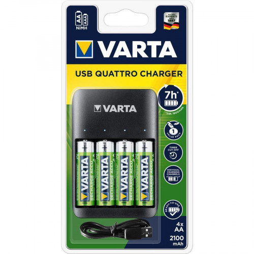 Varta USB Quattro Charger + 4 AA Varta 2100mah - фирменный набор зарядное устрайство + 4 аккумулятора АА