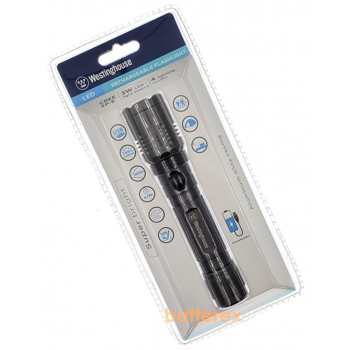 Westinghouse WF1507-DB - фонарь водозащищённый со встроенной USB-зарядкой + аккумулятор 18650 в комплекте