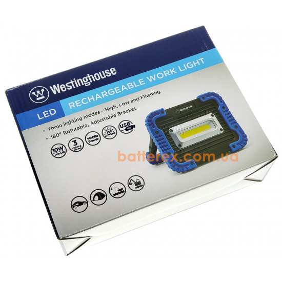 Westinghouse WF57 10W - яскравий ліхтар-прожектор для роботи та відпочинку із вбудованою батареєю 4400mAh та функцією Повербанк