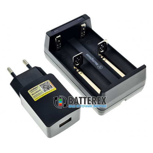 Westinghouse WBC-006-CB + USB адаптер Liitokala 5V 2A - 2х-канальная зарядка для Li-Ion аккумуляторов со встроенным USB-кабелем