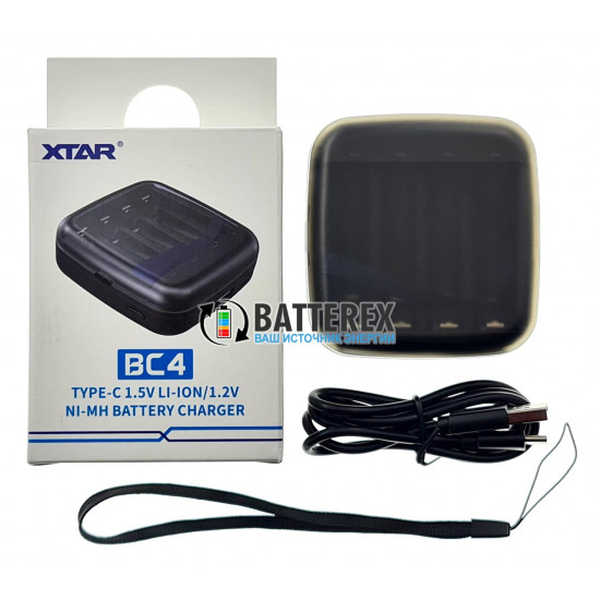 Зарядний пристрій XTAR BC4 для AA/AAA Li-ion 1.5V та NiMH 1.2V 