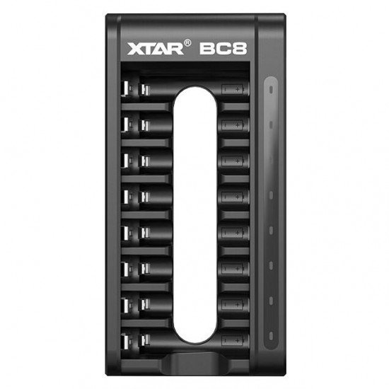 XTAR BC8 зарядний пристрій на 8 акумуляторів Li-ion 1.5V та NiMH 1.2V розмірів АА та AAA