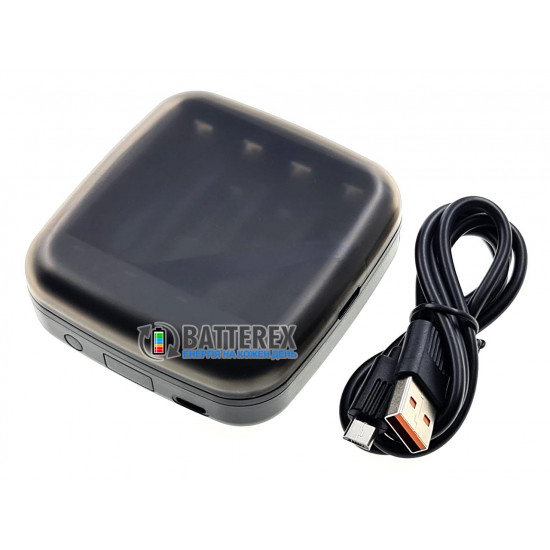 Зарядний пристрій XTAR ET4S для акумуляторів Li-ion 1.5V та NiMH 1.2V розмірів АА та AAA