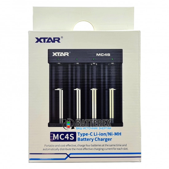 Зарядний пристрій XTAR MC4S для 4х акумуляторів NiMH/Li-Ion
