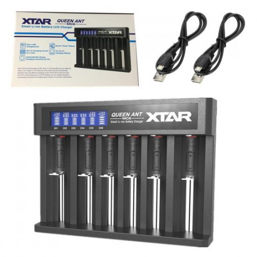 XTAR MC6 QUEEN ANT - 6-канальная зарядка для Li-Ion аккумуляторов 18650, 14500, 16340 и др.