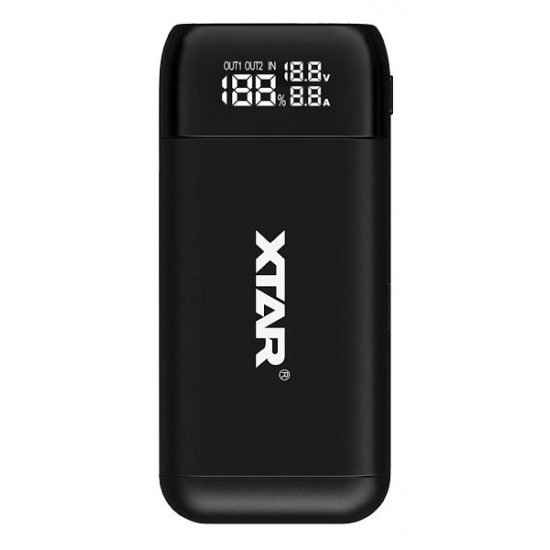 Повербанк XTAR PB2S Black на 2 акумулятори 18650/20700/21700