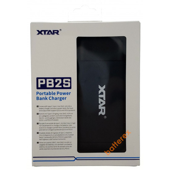 Повербанк XTAR PB2S Black на 2 акумулятори 18650/20700/21700