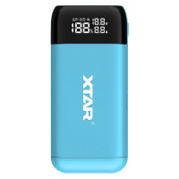 XTAR PB2S Blue - повербанк на 2 акумулятори 18650/20700/21700 з функцією швидкого заряду QuickCharge