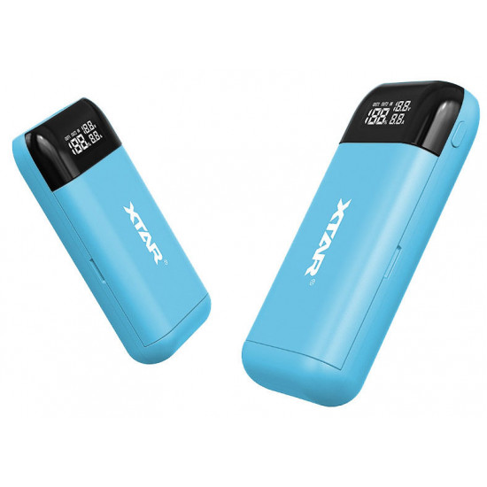 Повербанк XTAR PB2S Blue на 2 акумулятори 18650/20700/21700