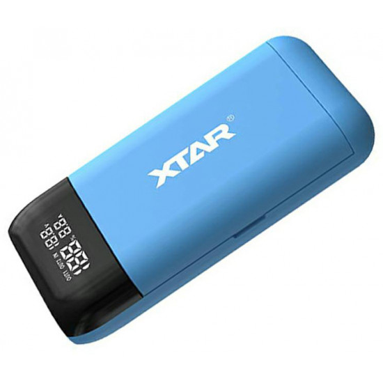 Повербанк XTAR PB2S Blue на 2 акумулятори 18650/20700/21700