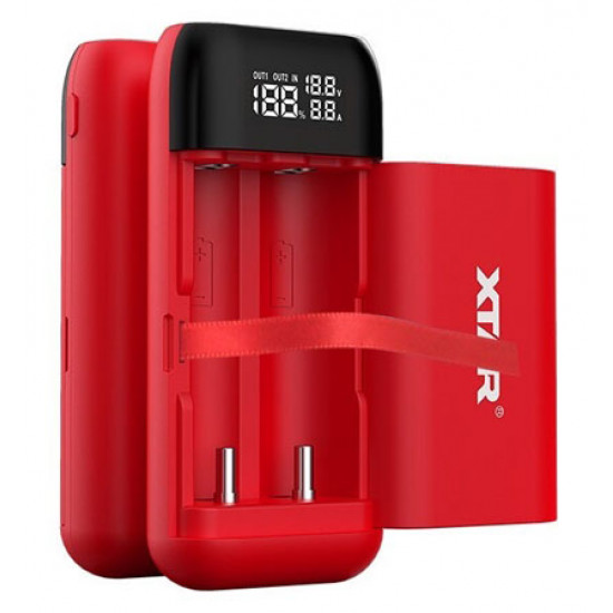 Повербанк XTAR PB2S Red на 2 акумулятори 18650/20700/21700