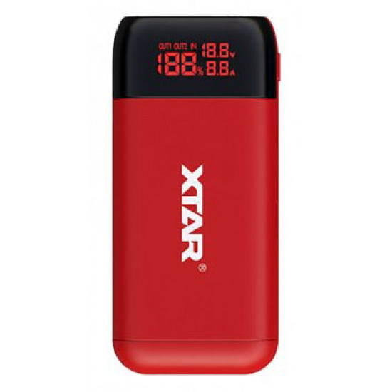 Повербанк XTAR PB2S Red на 2 акумулятори 18650/20700/21700