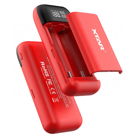 Повербанк XTAR PB2S Red на 2 акумулятори 18650/20700/21700
