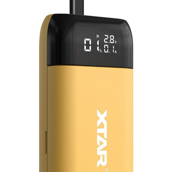 Повербанк XTAR PB2S Yellow на 2 акумулятори 18650/20700/21700